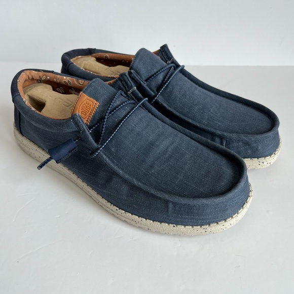Hey Dude Other - Hey Dude Wally Washed Canvas men’s loafers sneakers - Navy size 12